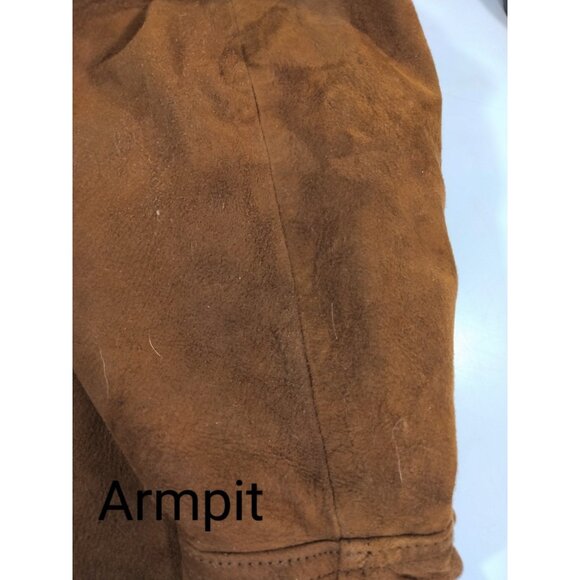 Vtg 90s Polo Ralph Lauren Chocolate Brown Suede Leather Bomber Jacket XXL Flight - Picture 3 of 16